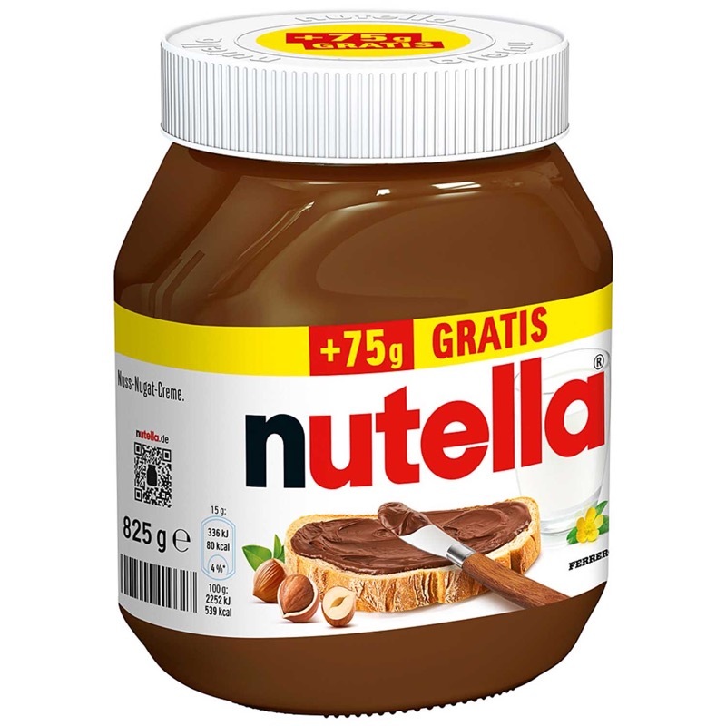  نوتلا آلمان ۸۲۵ گرم nutella 750g + 75g gratis 
