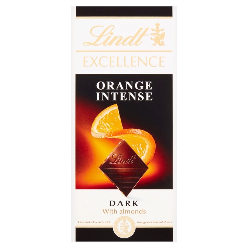  شکلات لینت اکسلنت پرتقال بادام Lindt EXCELLENCE Dark Orange Bar 